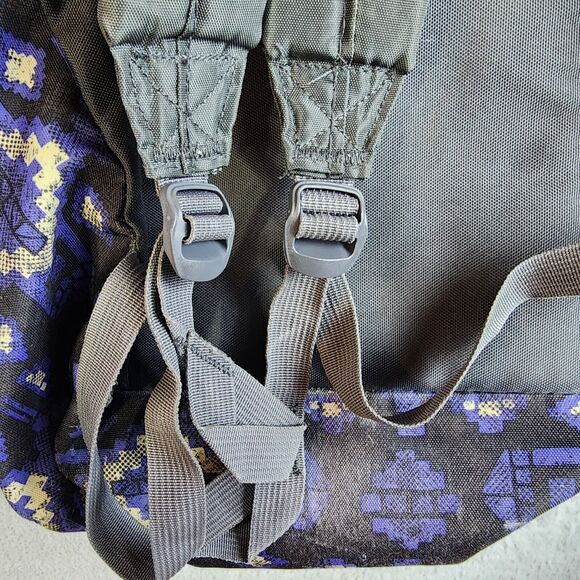 JanSport Big Student Backpack Navy Purple Black Aztec Pattern School Play Bag - Picture 6 of 8
